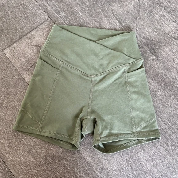 Sage Green Gilly Hicks V Cut Athletic Shorts - Picture 1 of 3